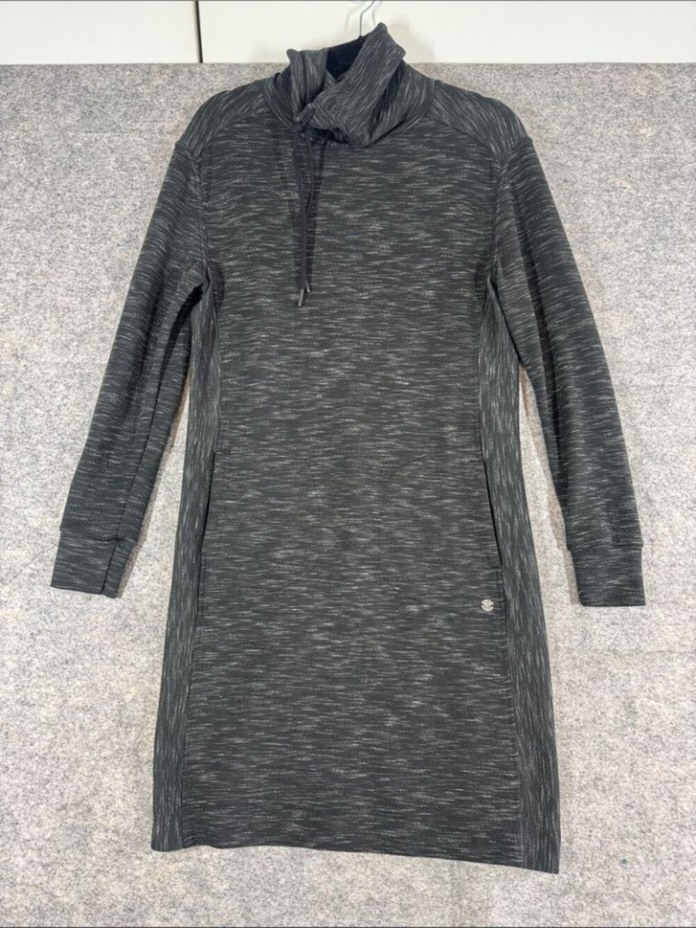 Prana Women’s Heathered Grey Sweatshirt Dress Travel Active Outdoors Small - Picture 2 of 15